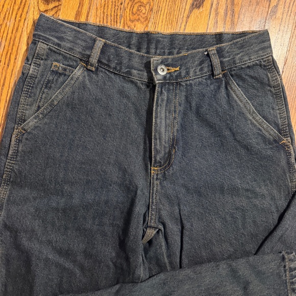 Faded Glory Dark blue Gray Relaxed Carpenter Jeans - w27 L27 - Picture 8 of 15